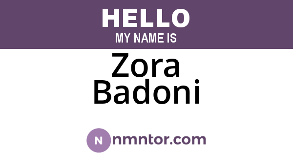 Zora Badoni