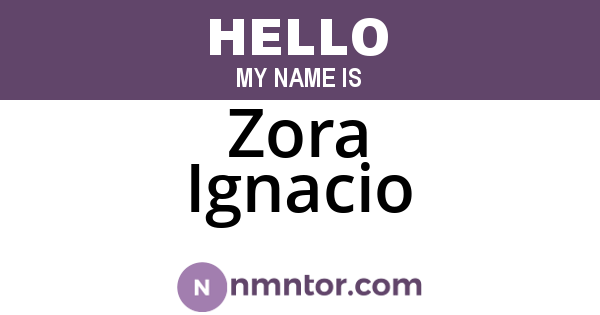 Zora Ignacio