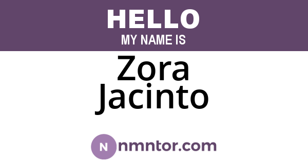 Zora Jacinto