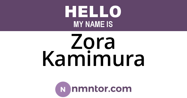 Zora Kamimura