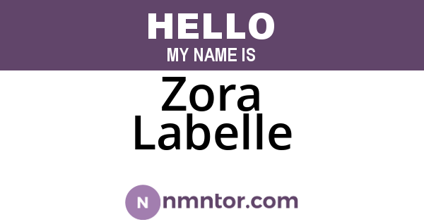 Zora Labelle