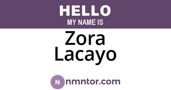 Zora Lacayo