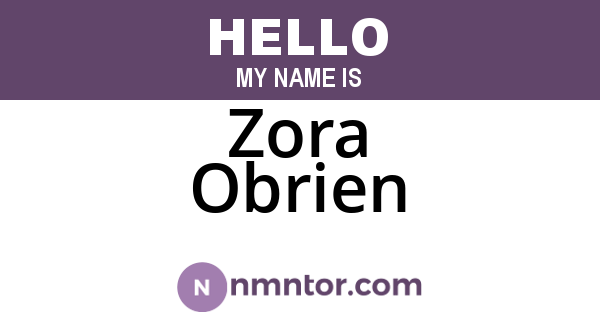 Zora Obrien