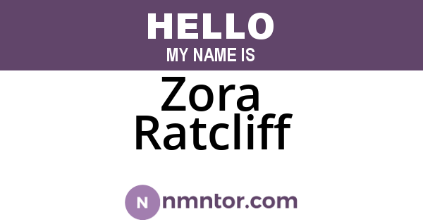 Zora Ratcliff