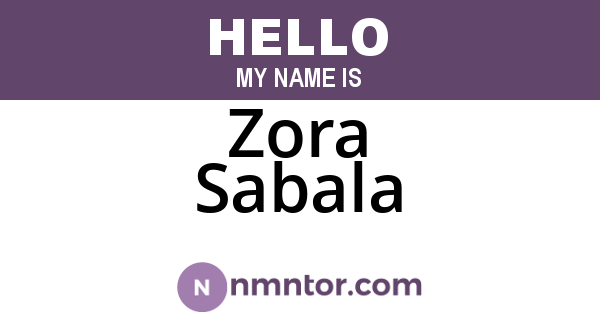 Zora Sabala