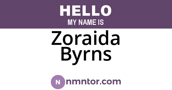 Zoraida Byrns