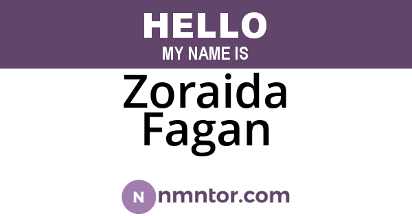 Zoraida Fagan