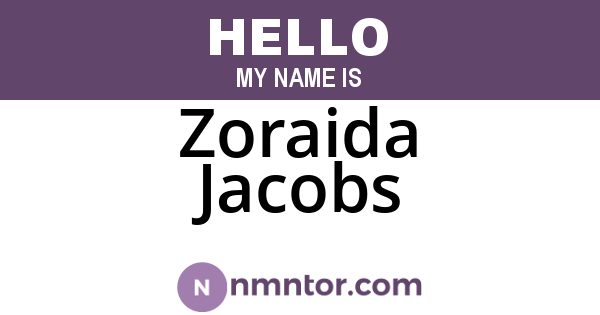 Zoraida Jacobs