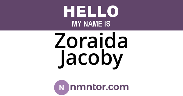 Zoraida Jacoby