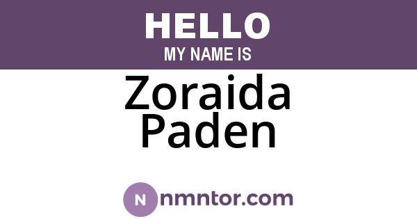 Zoraida Paden