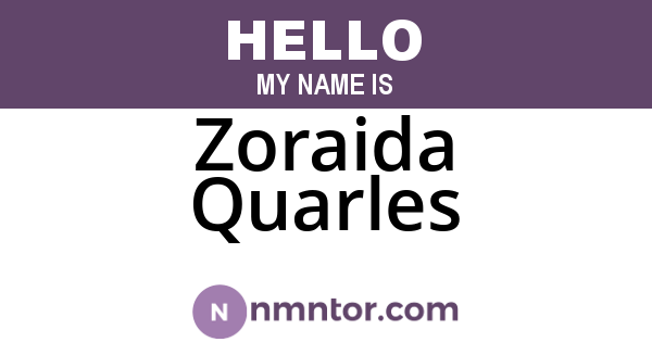 Zoraida Quarles