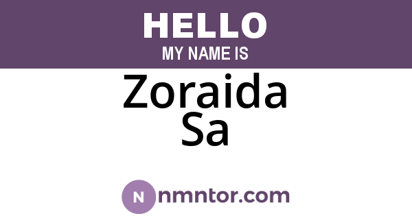 Zoraida Sa