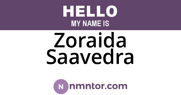 Zoraida Saavedra