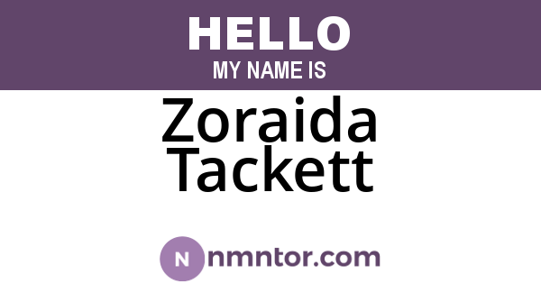 Zoraida Tackett