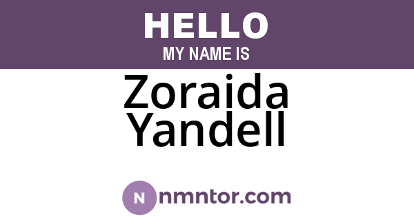 Zoraida Yandell