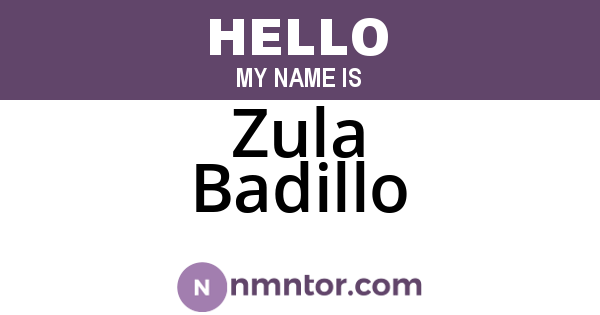 Zula Badillo