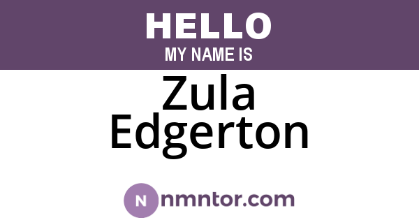 Zula Edgerton