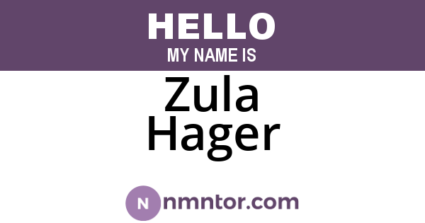 Zula Hager