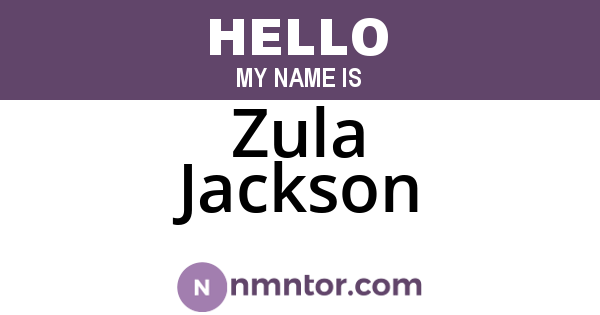 Zula Jackson