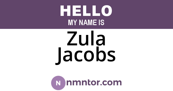 Zula Jacobs