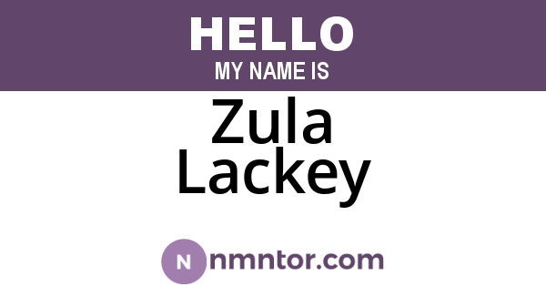 Zula Lackey
