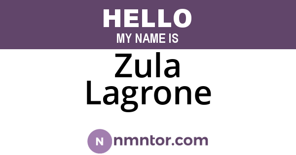 Zula Lagrone