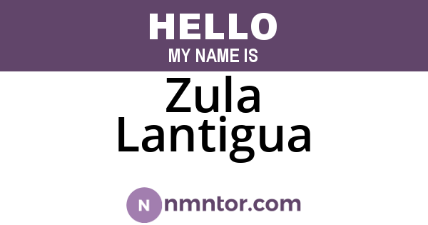 Zula Lantigua