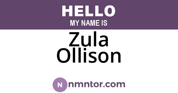 Zula Ollison
