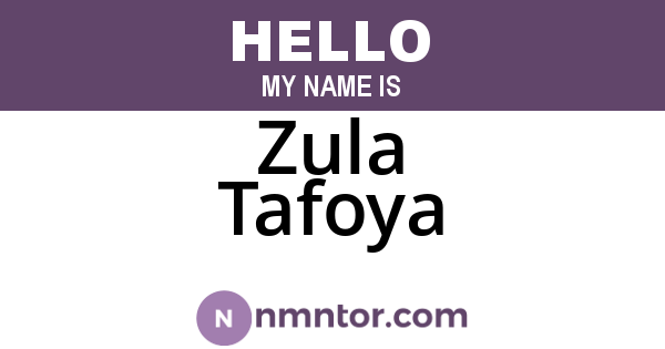 Zula Tafoya