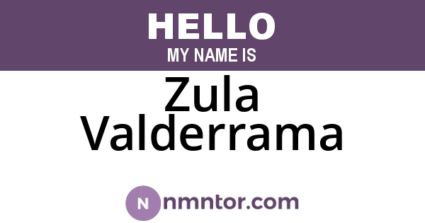 Zula Valderrama