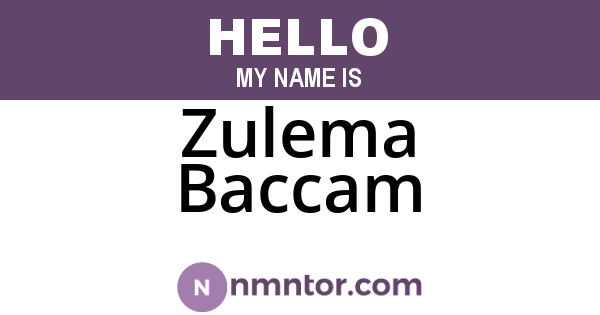 Zulema Baccam