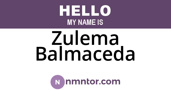 Zulema Balmaceda