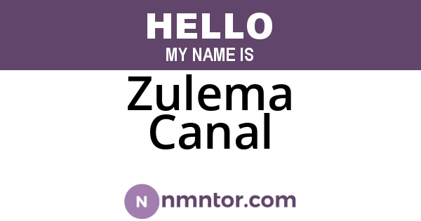 Zulema Canal
