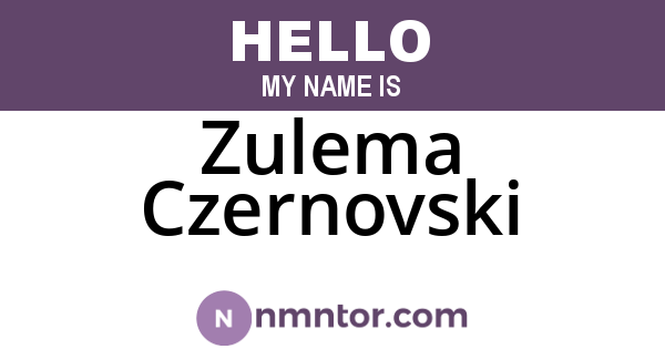 Zulema Czernovski