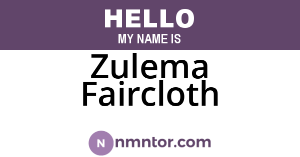 Zulema Faircloth