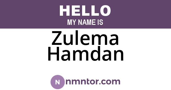 Zulema Hamdan