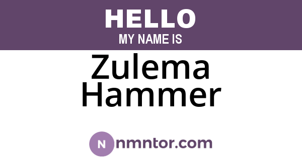 Zulema Hammer