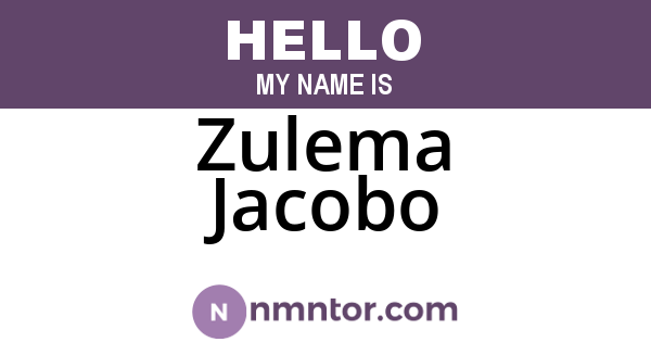 Zulema Jacobo