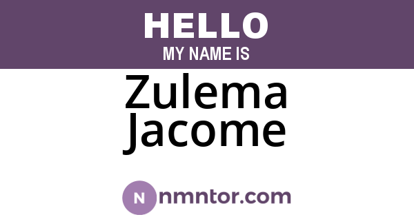 Zulema Jacome