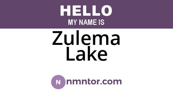 Zulema Lake