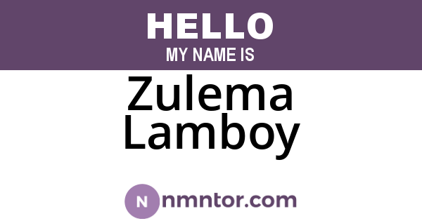 Zulema Lamboy
