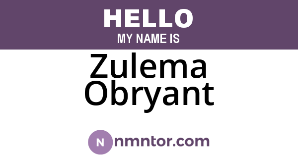 Zulema Obryant