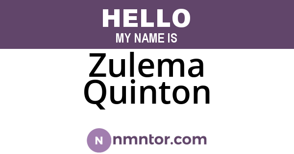 Zulema Quinton