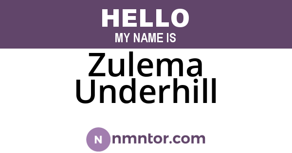 Zulema Underhill