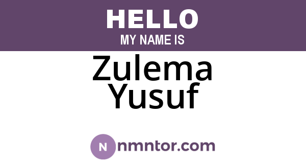 Zulema Yusuf
