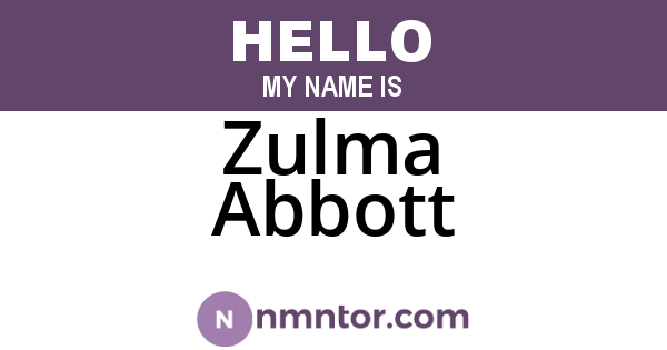 Zulma Abbott