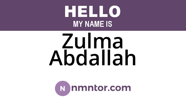 Zulma Abdallah
