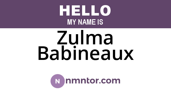 Zulma Babineaux