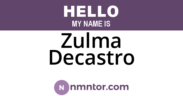 Zulma Decastro