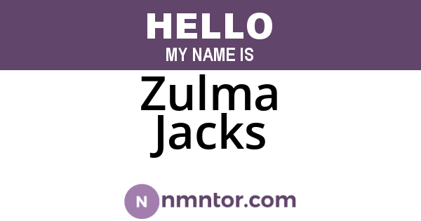 Zulma Jacks